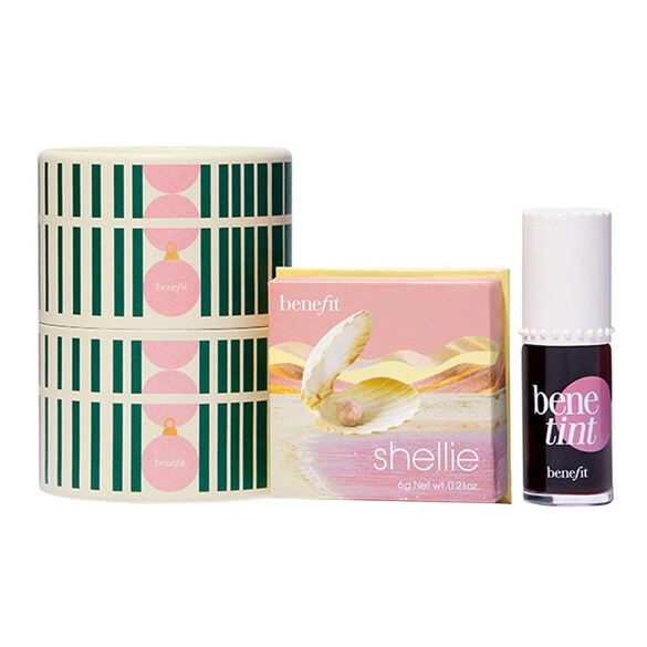 Mistletoe Blushin' - Likit Dudak ve Yanak Renklendirici+Allık Seti , BENEFIT COSMETICS