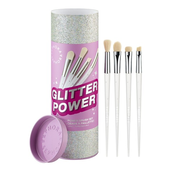 Glitter Power Brush Set - 4'lü Far Fırçası Seti, SEPHORA COLLECTION