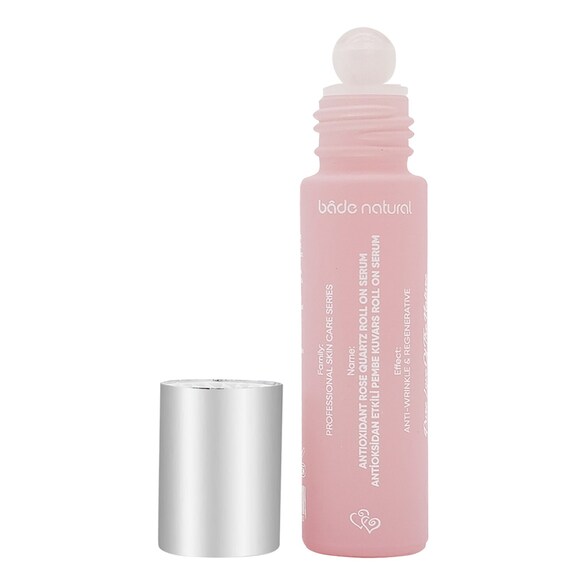 Kırışıklık Karşıtı ve Yenileyici Antioksidan Etkili Pembe Kuvars Roll On Serum, BADE NATURAL