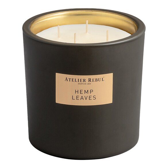 Hemp Leaves Xl Scented Candle - Kokulu Mum, ATELIER REBUL