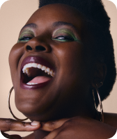 Face of a girl smiling